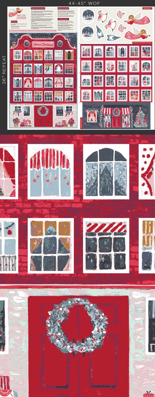 Fabric Art Gallery Advent Calendar Adventale 36" Quilting Panel ADV25919
